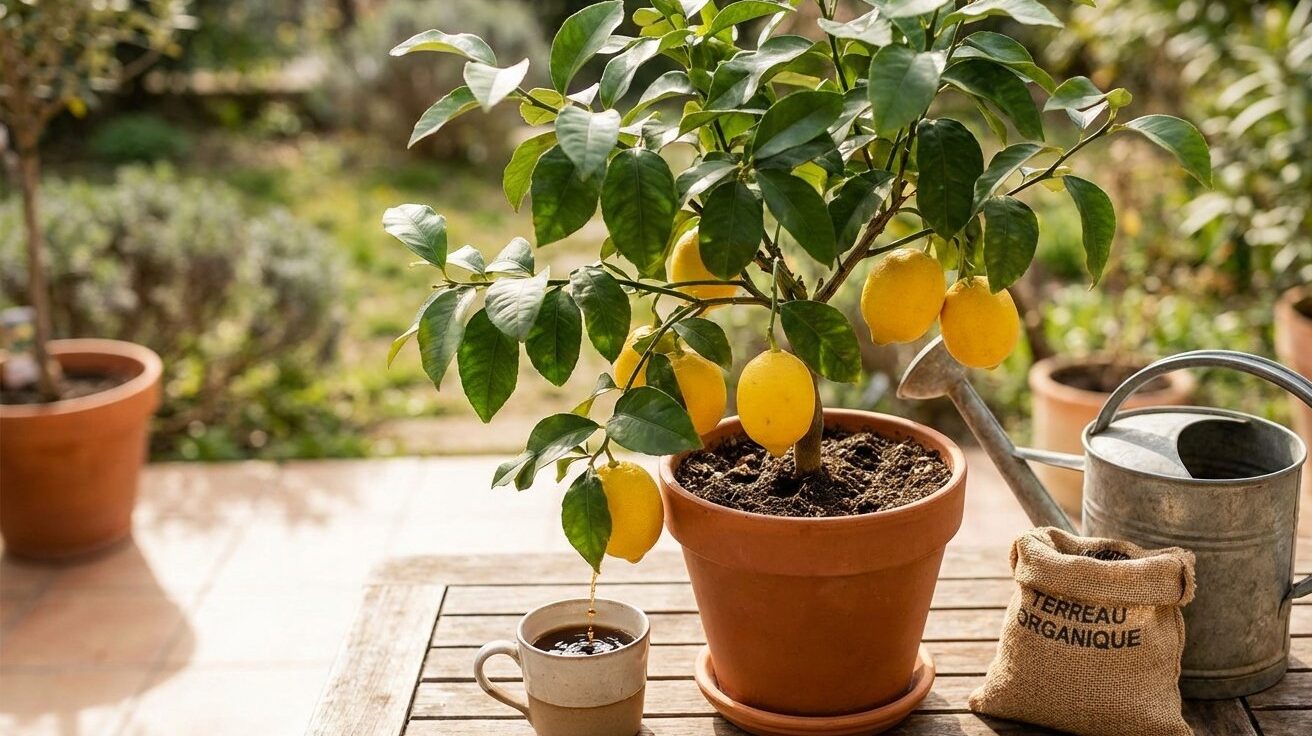 Limone in vaso: questo gesto con i vostri resti di bevanda calda cambia tutto, ma pochi giardinieri ci pensano