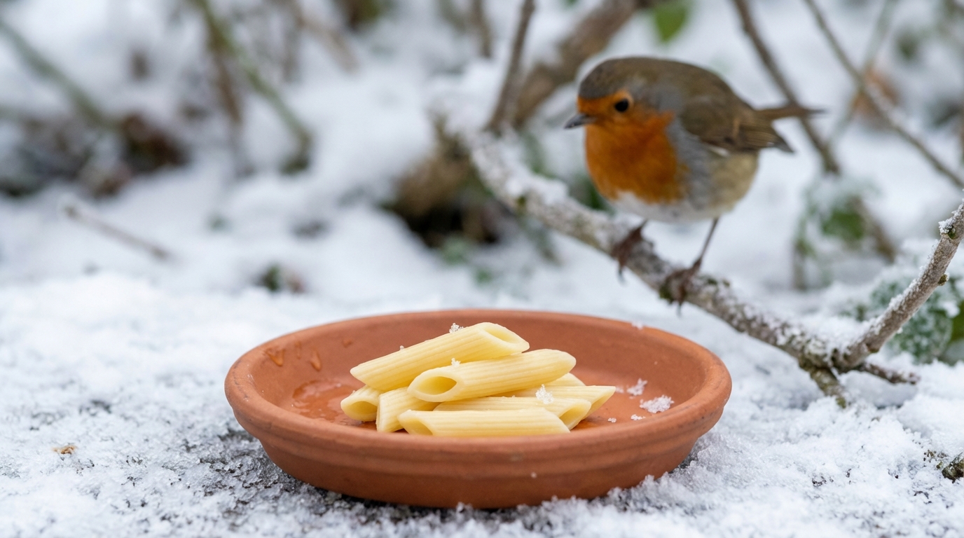 scoprite come proteggere i pettirossi del giardino durante l'inverno con un ingrediente da cucina economico e indispensabile, a meno di 50 centesimi.