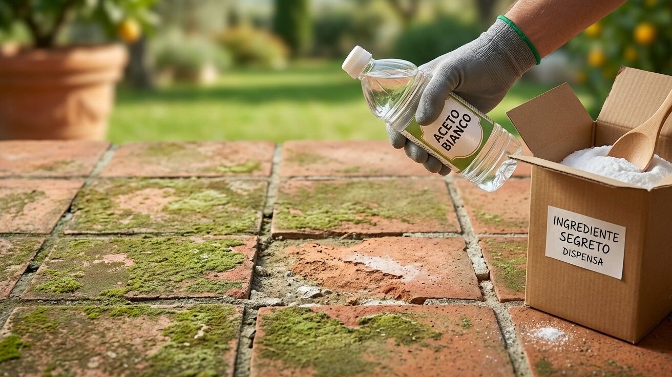 Terrazza scivolosa: fermate l'aceto e utilizzate questo ingrediente di dispensa per mantenerla pulita più a lungo